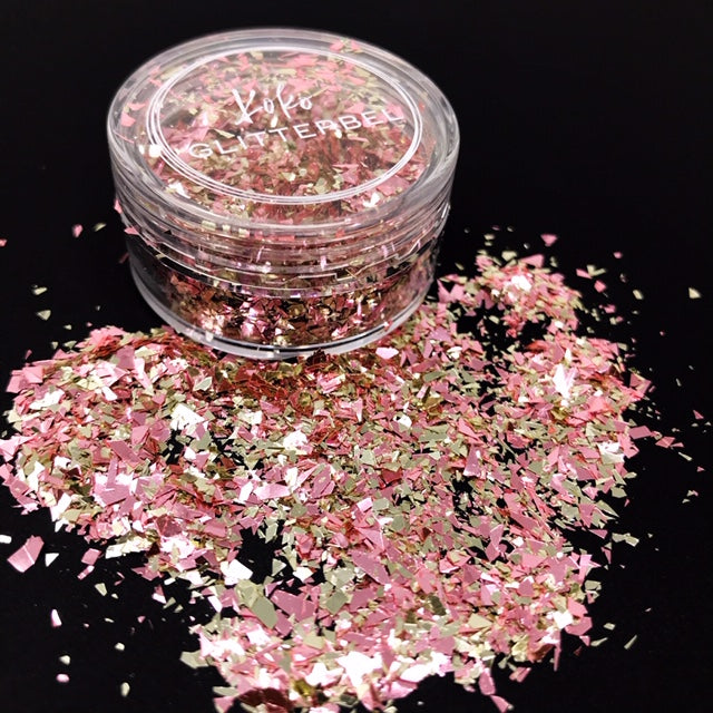Pink & Gold Flakes