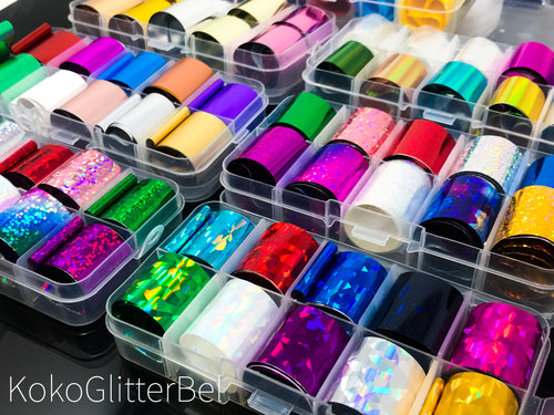 30 Ft Nail Foils Kit - KokoGlitterBel 