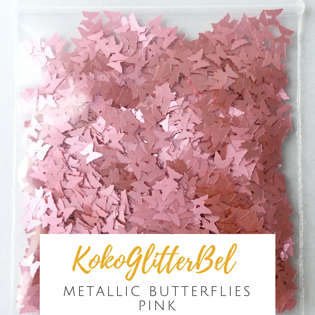 Pink Metallic Butterfly