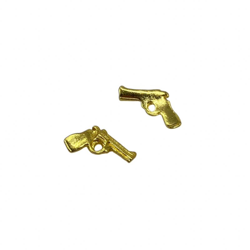 Gold Gun Charm