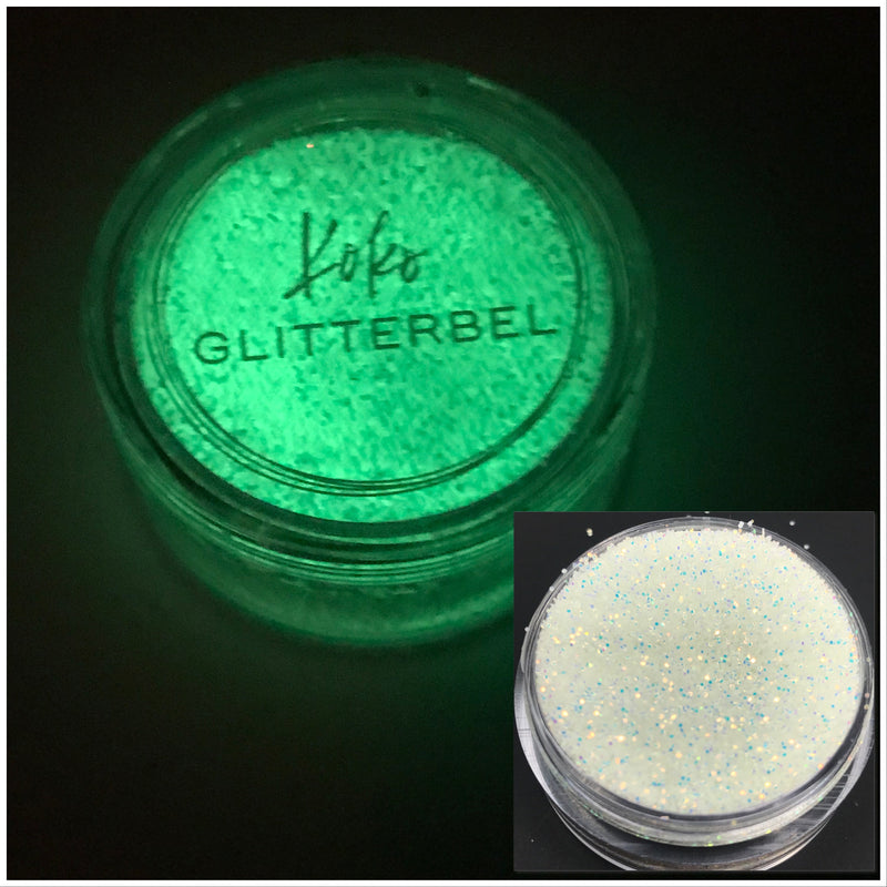 Iridescent Green Glow Glitter