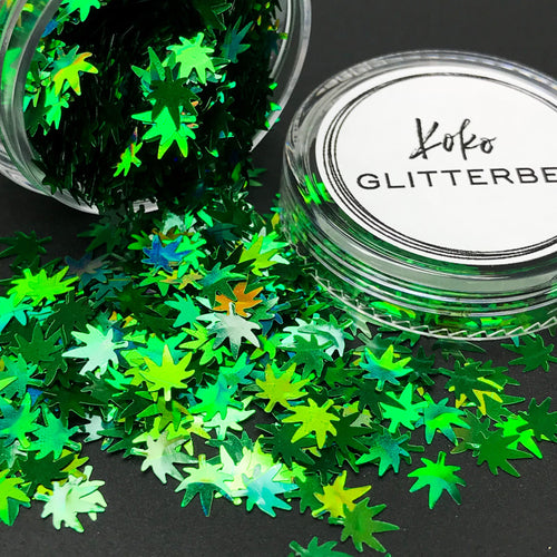 Weed Glitter - Green Holo - KokoGlitterBel 