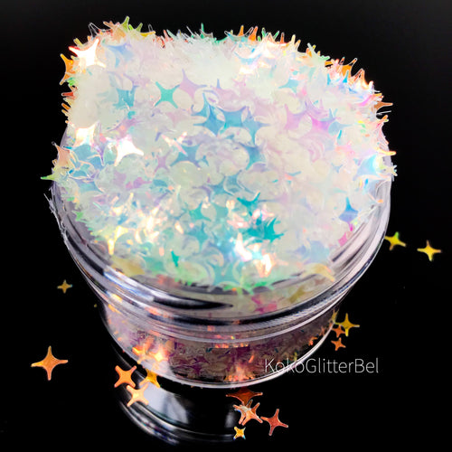 Blue Pink Star Burst - KokoGlitterBel 
