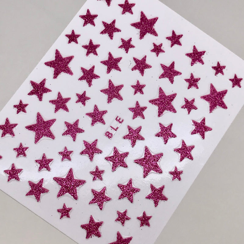 Dark Pink Star Decals