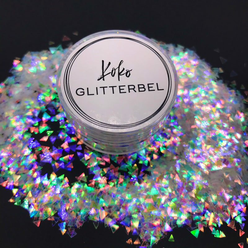 Iridescent Clear Triangles