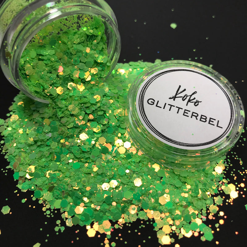 Key Lime - Neon Hex - KokoGlitterBel 