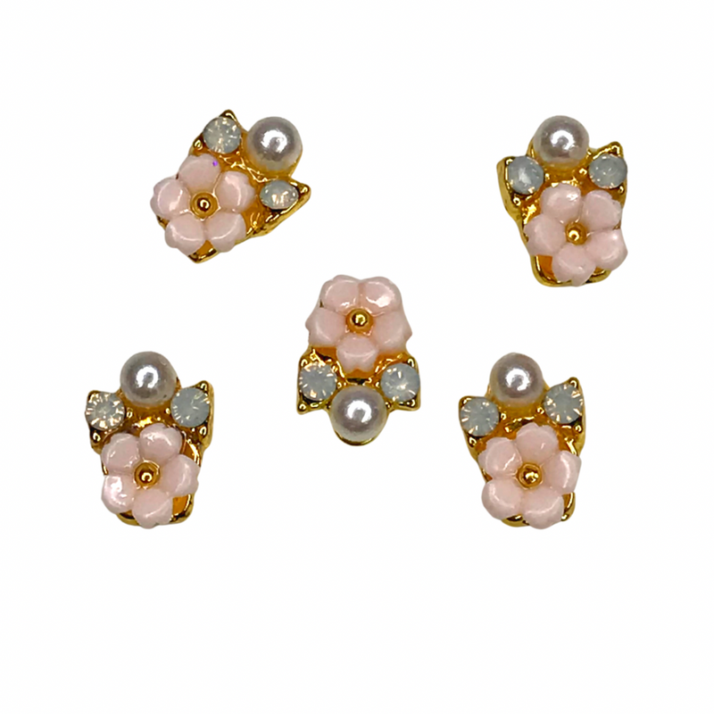 Pink Petal Nail Charms