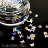 Butterflies - Silver Holo - KokoGlitterBel 