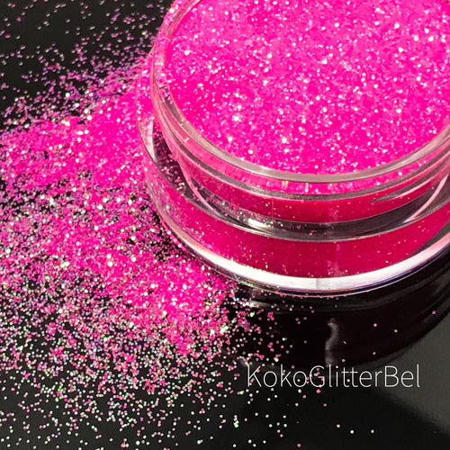 Fine Neon Pink Green - KokoGlitterBel 