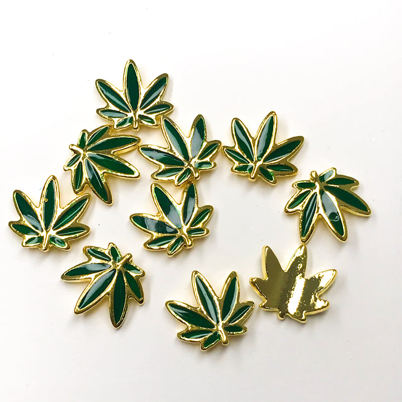 Weed Green Nail Charms