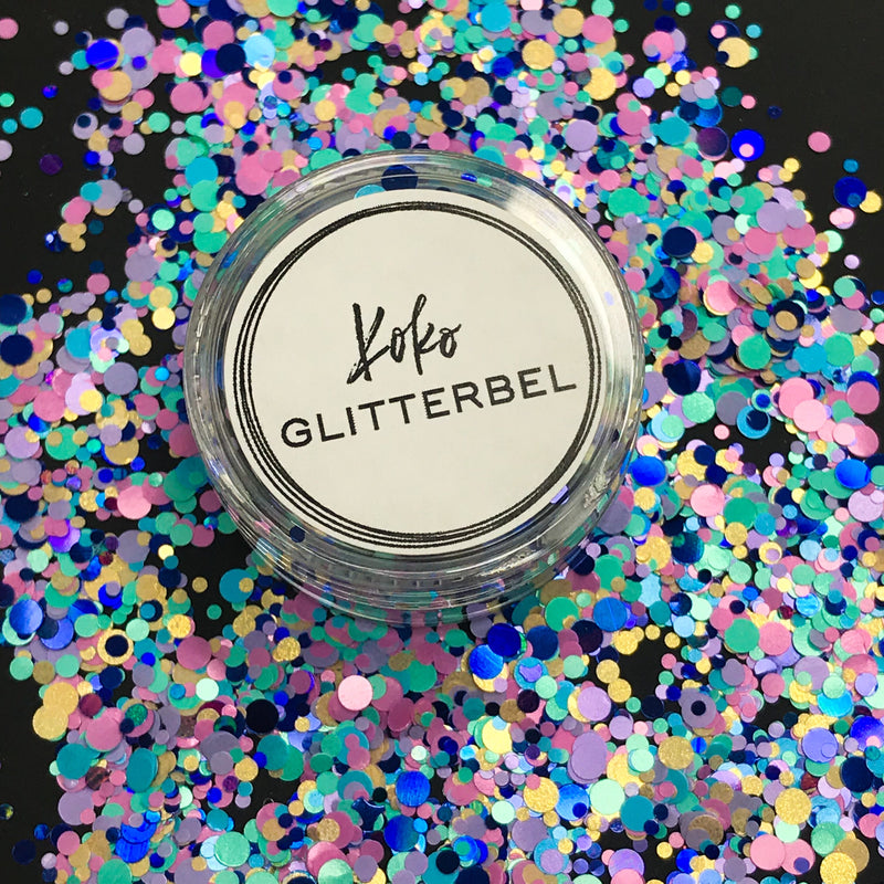 Glitter Dots - Robin Egg - KokoGlitterBel 