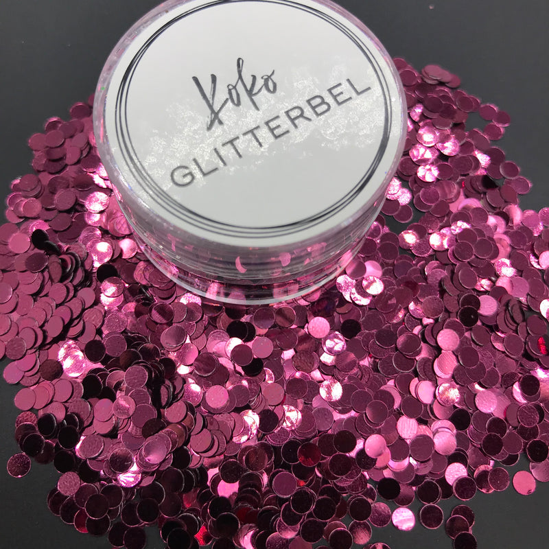 Metallic Dark Pink Dots