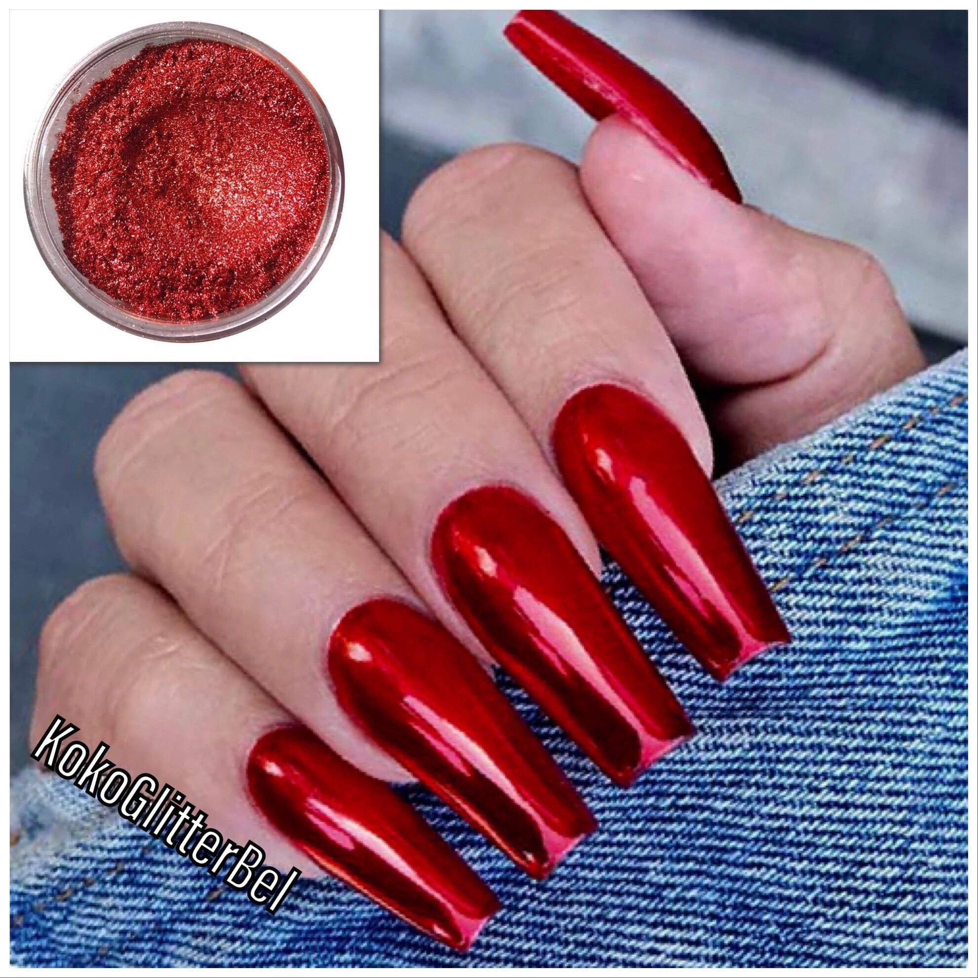 POLVERE CRHOME decorazione unghie - ROSSO - Nailfor