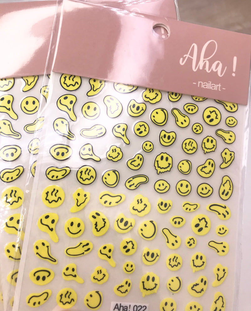 Sunflower & Smiley Face Nail Stickers