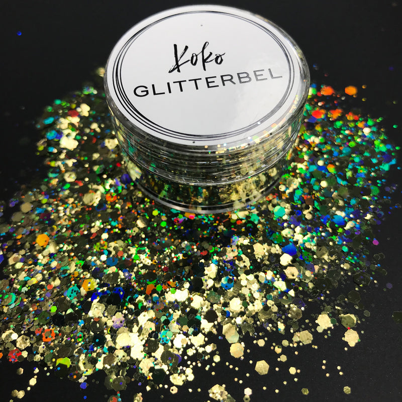 Super Holo Hex - Green Gold
