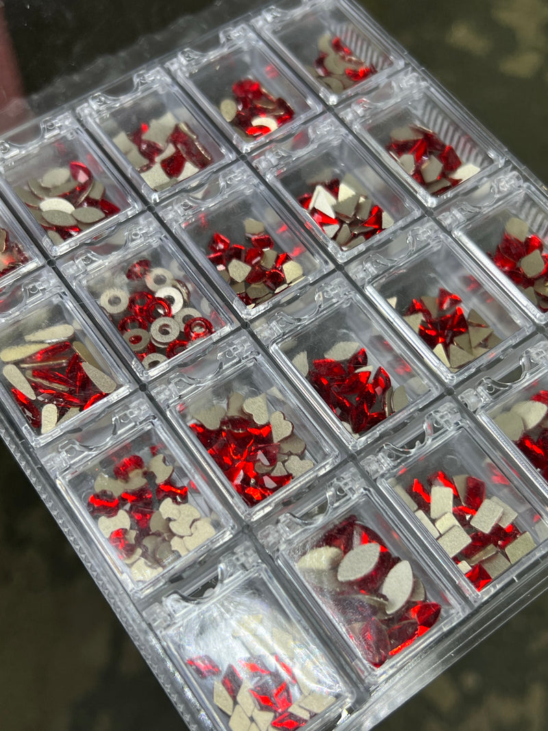 400 piece AB Red Nail Rhinestones – KokoGlitterBel