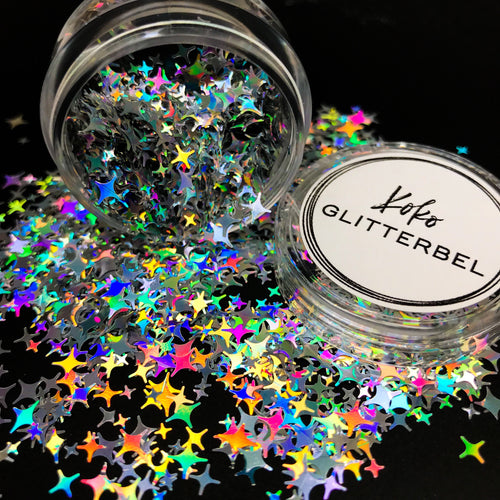 Silver Star Burst - KokoGlitterBel 