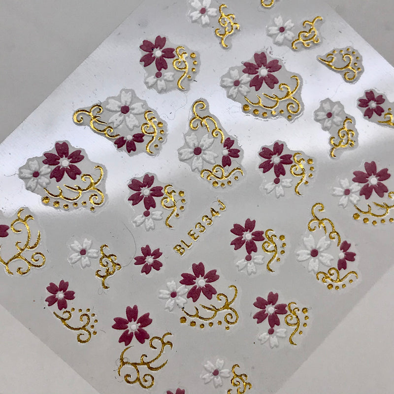 Flower Scroll Decals