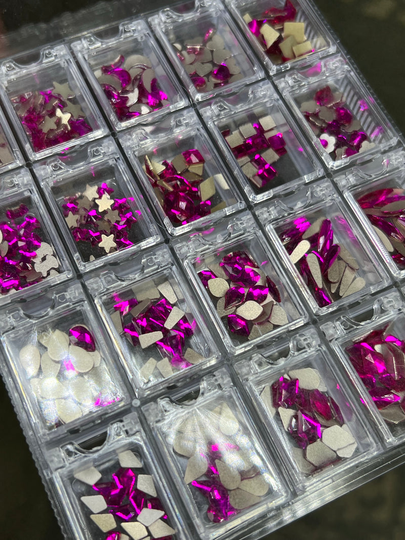 400 piece AB Purple Nail Rhinestones