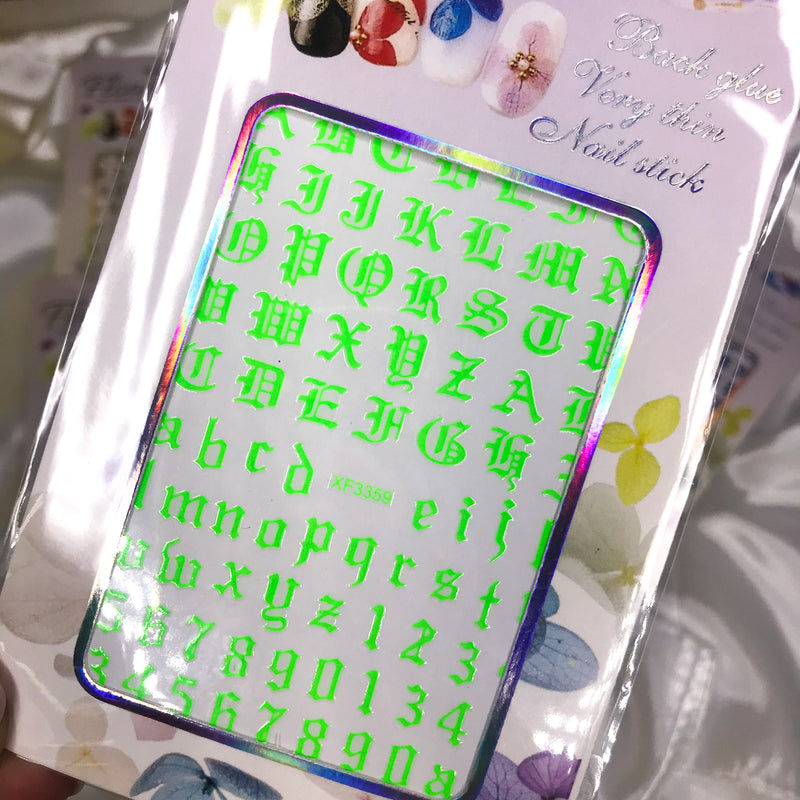 Old English Letter Stickers