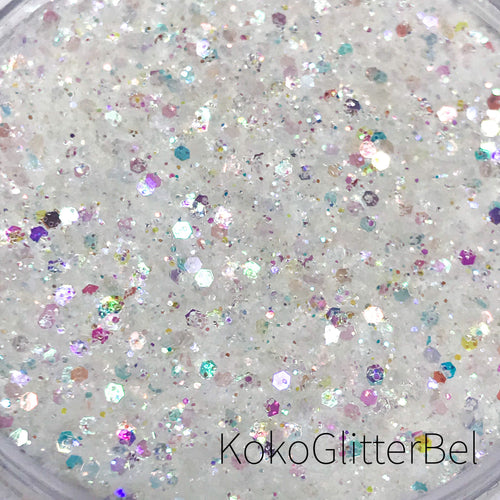 Mini Clear Hex Glitter - KokoGlitterBel 